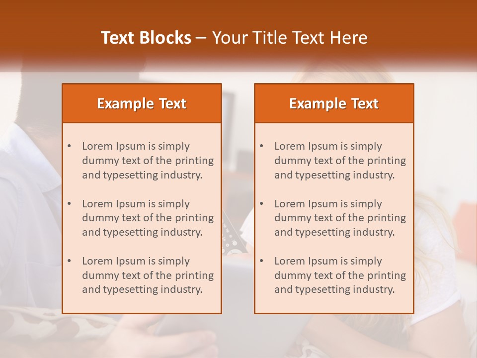 A Man And A Woman Sitting In Front Of A Television PowerPoint Template