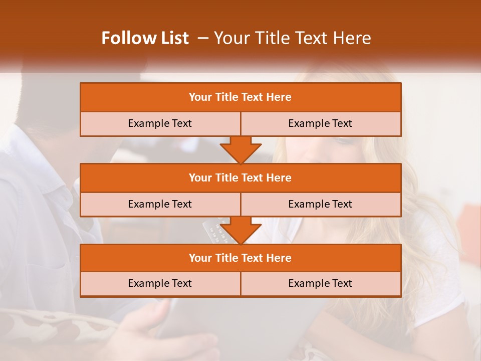 A Man And A Woman Sitting In Front Of A Television PowerPoint Template