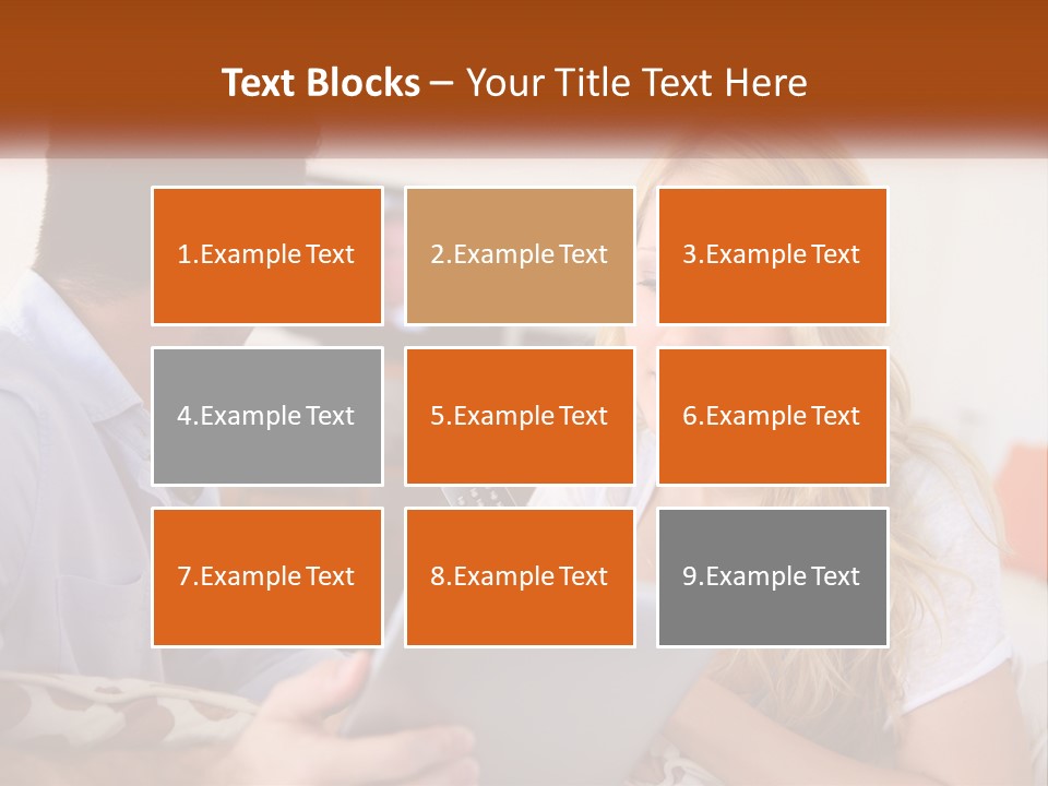 A Man And A Woman Sitting In Front Of A Television PowerPoint Template