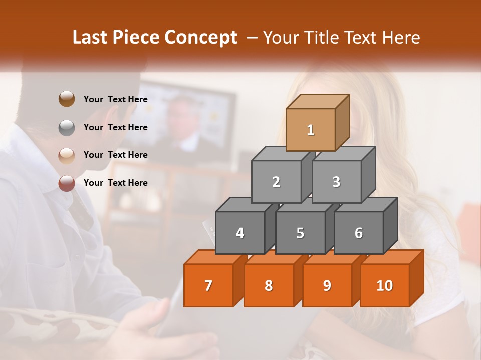 A Man And A Woman Sitting In Front Of A Television PowerPoint Template