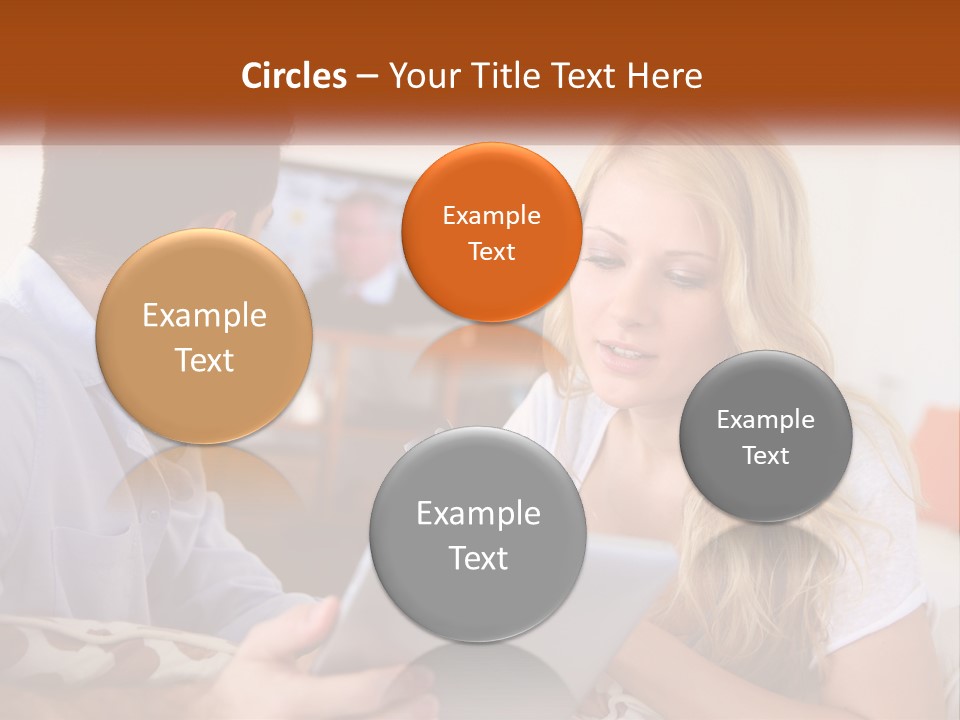 A Man And A Woman Sitting In Front Of A Television PowerPoint Template