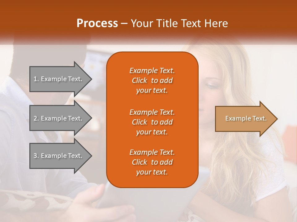 A Man And A Woman Sitting In Front Of A Television PowerPoint Template