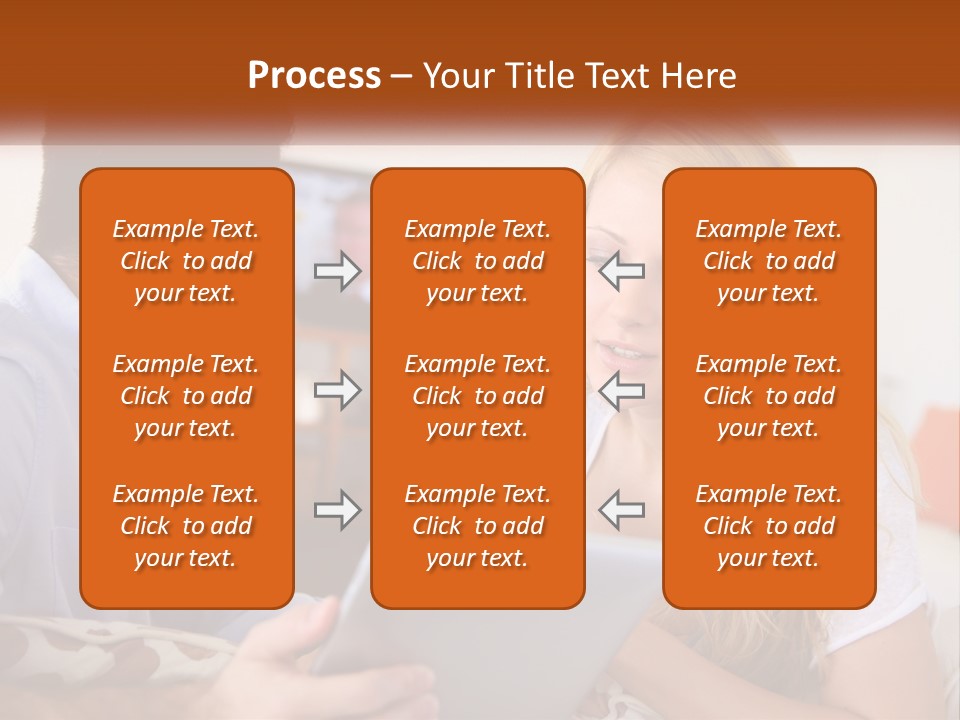 A Man And A Woman Sitting In Front Of A Television PowerPoint Template