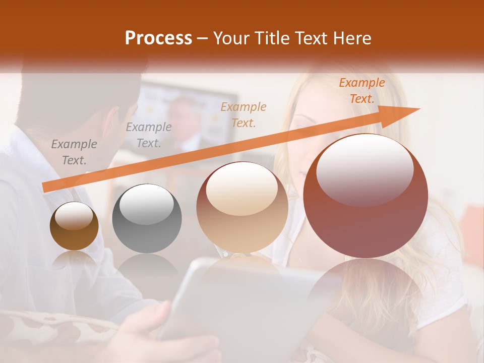 A Man And A Woman Sitting In Front Of A Television PowerPoint Template