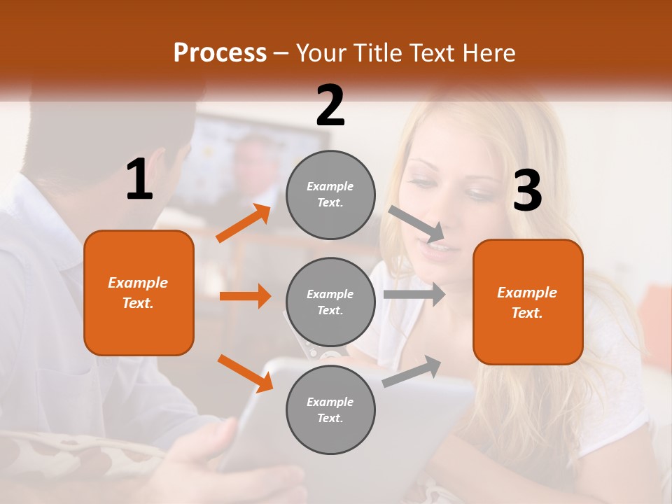 A Man And A Woman Sitting In Front Of A Television PowerPoint Template