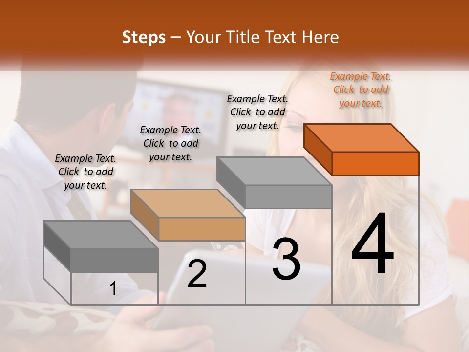 A Man And A Woman Sitting In Front Of A Television PowerPoint Template
