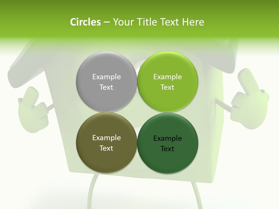 A Green House With A Solar Panel On Top Of It PowerPoint Template