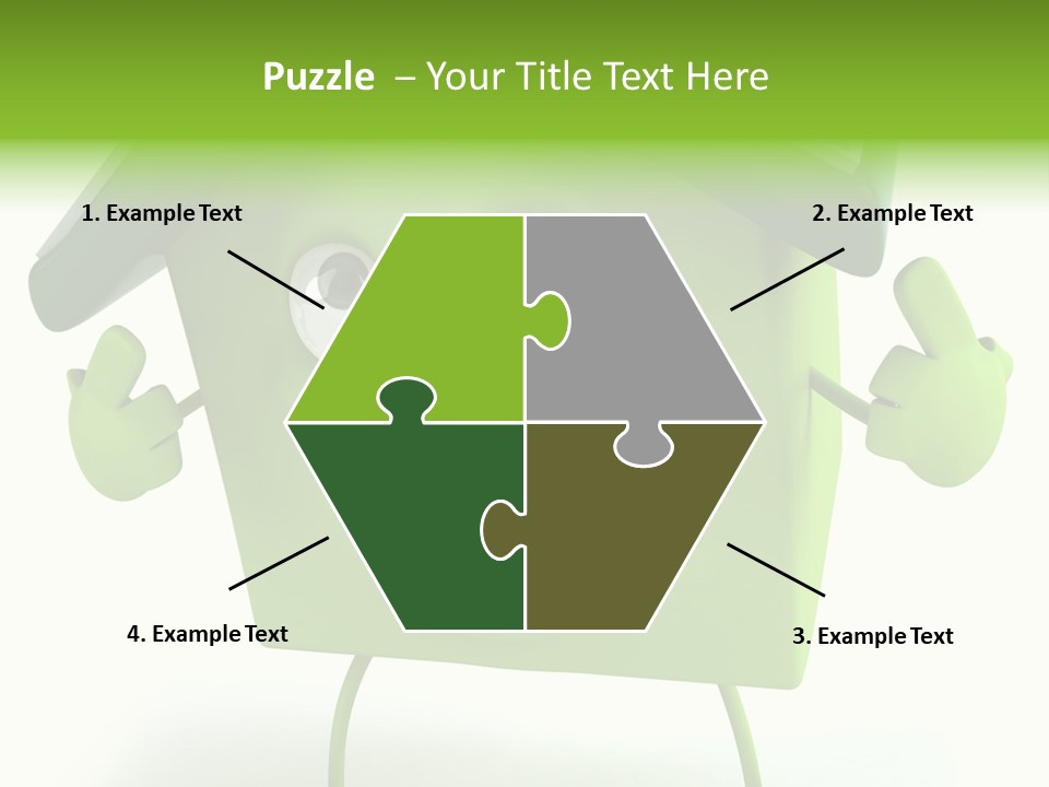 A Green House With A Solar Panel On Top Of It PowerPoint Template