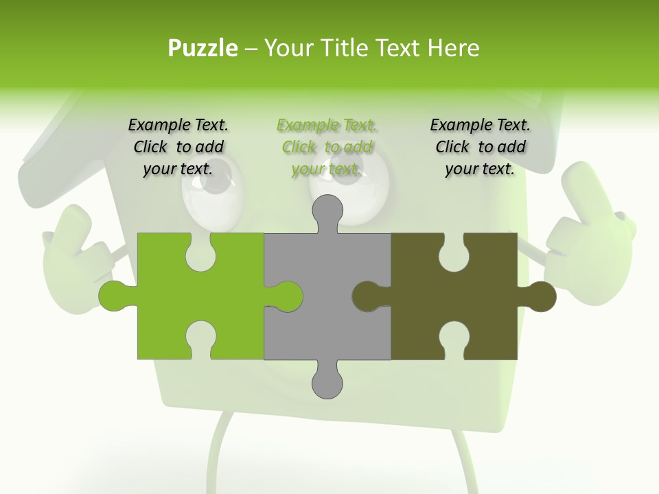 A Green House With A Solar Panel On Top Of It PowerPoint Template