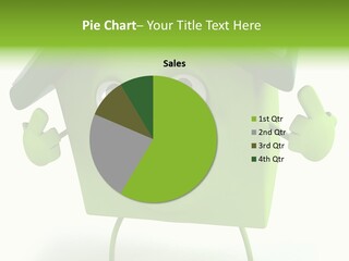 A Green House With A Solar Panel On Top Of It PowerPoint Template