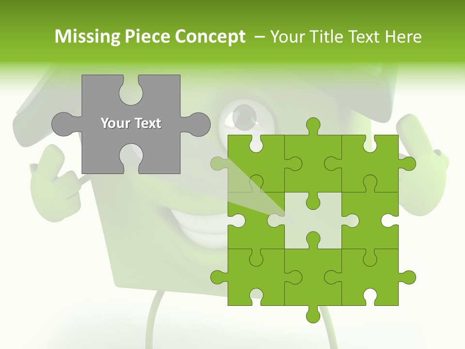 A Green House With A Solar Panel On Top Of It PowerPoint Template