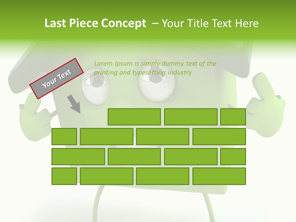 A Green House With A Solar Panel On Top Of It PowerPoint Template