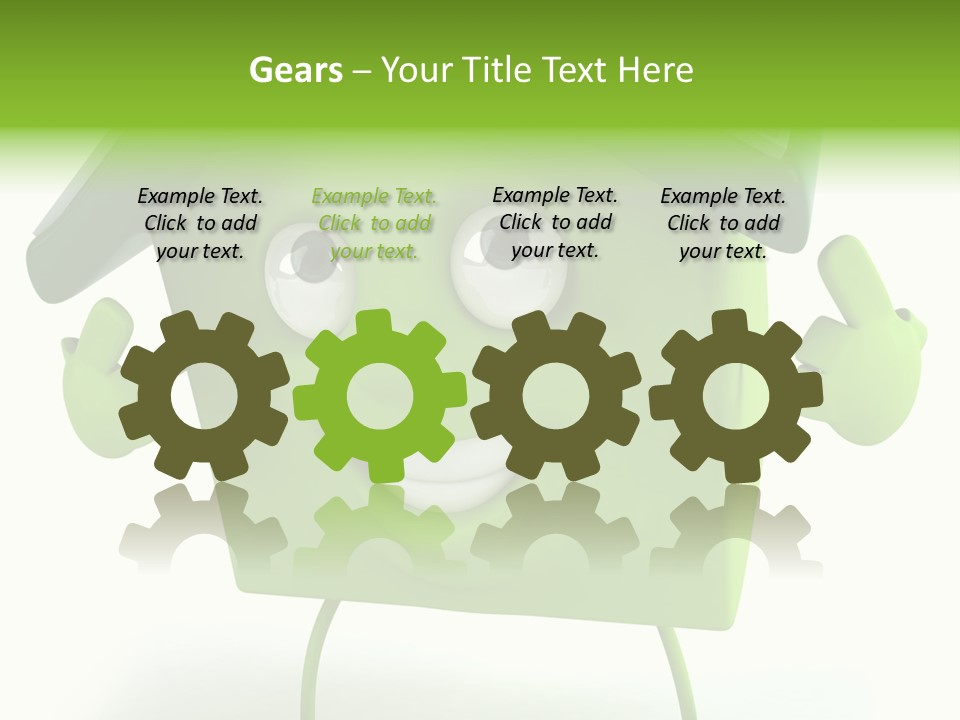 A Green House With A Solar Panel On Top Of It PowerPoint Template