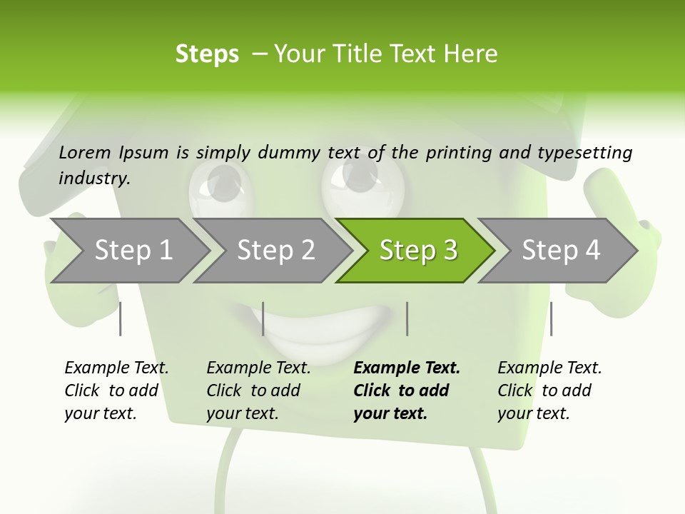 A Green House With A Solar Panel On Top Of It PowerPoint Template