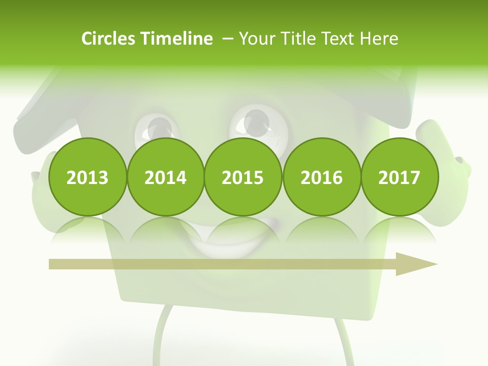 A Green House With A Solar Panel On Top Of It PowerPoint Template