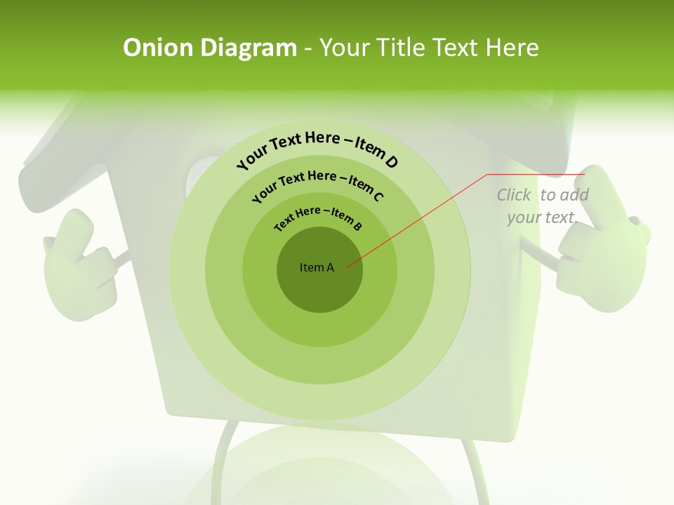 A Green House With A Solar Panel On Top Of It PowerPoint Template
