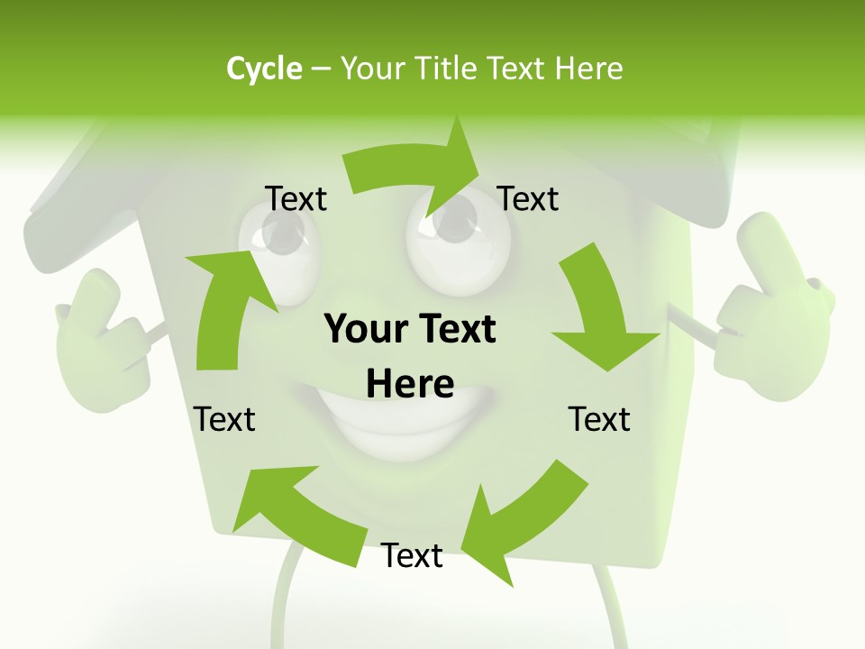 A Green House With A Solar Panel On Top Of It PowerPoint Template