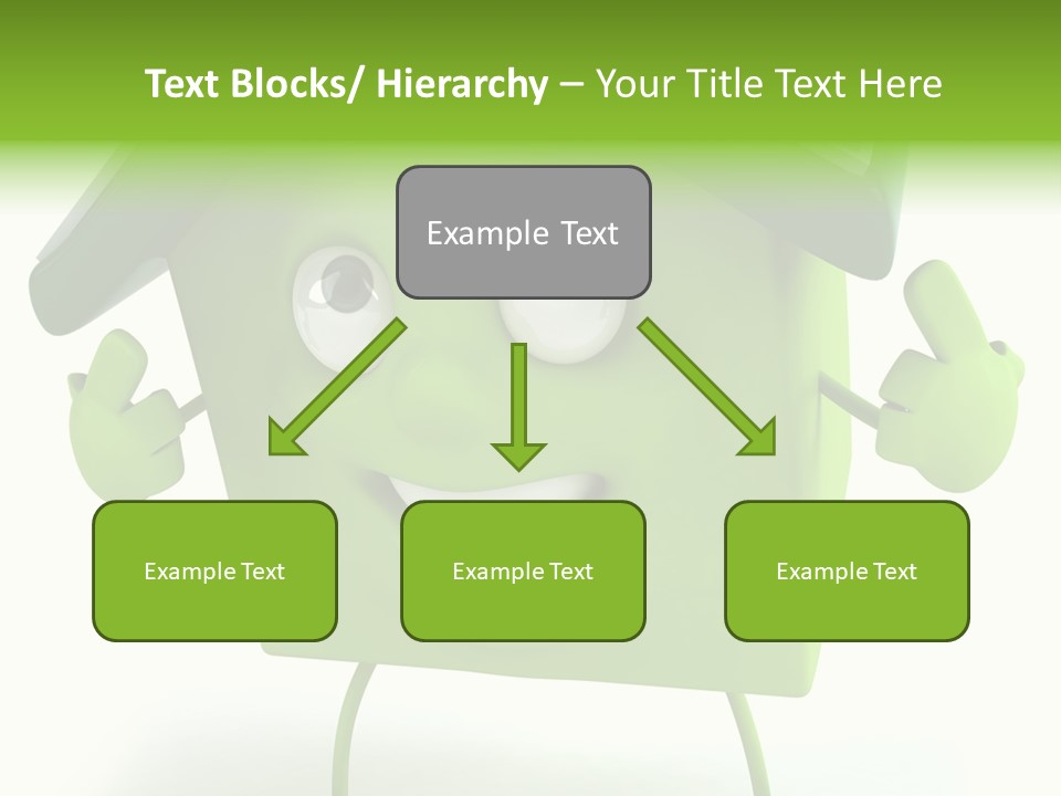 A Green House With A Solar Panel On Top Of It PowerPoint Template