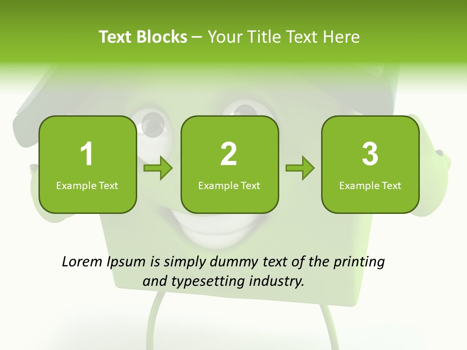 A Green House With A Solar Panel On Top Of It PowerPoint Template