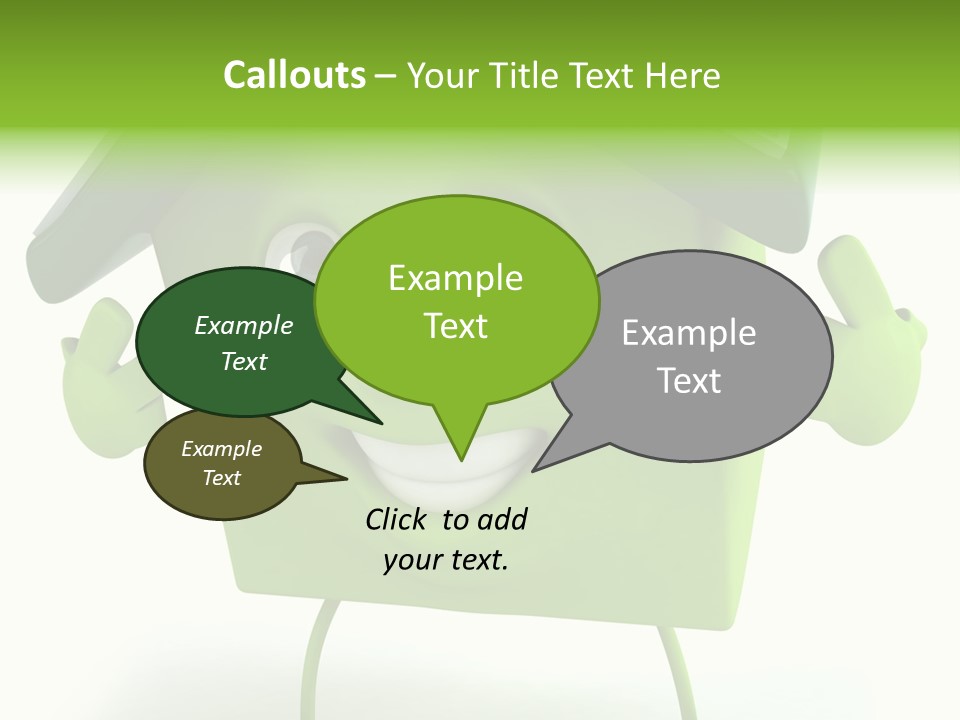 A Green House With A Solar Panel On Top Of It PowerPoint Template