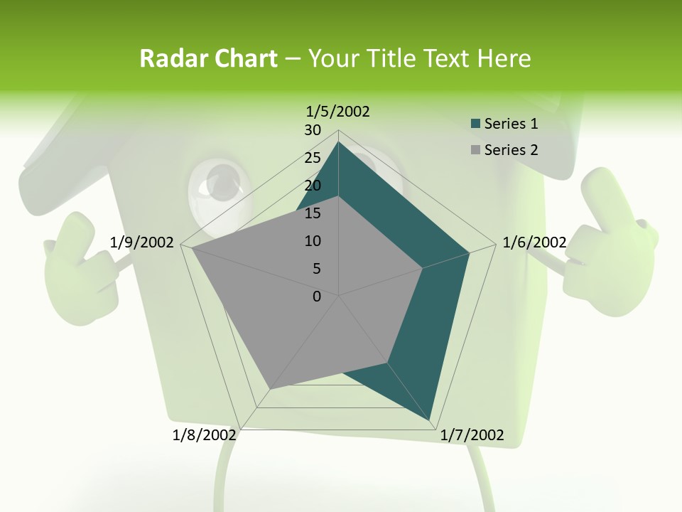 A Green House With A Solar Panel On Top Of It PowerPoint Template
