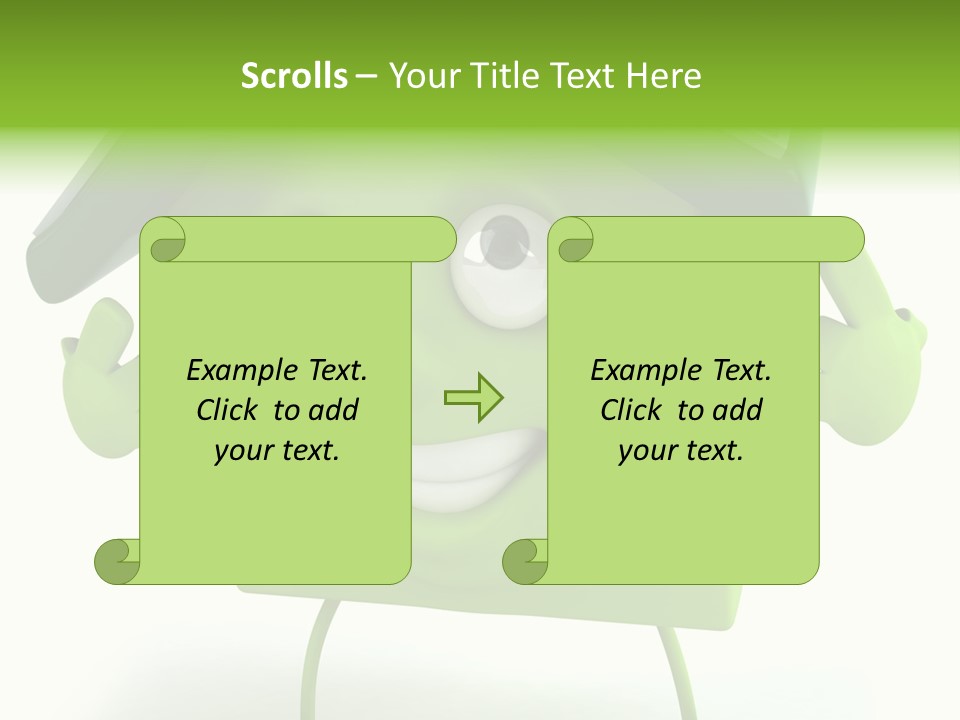 A Green House With A Solar Panel On Top Of It PowerPoint Template