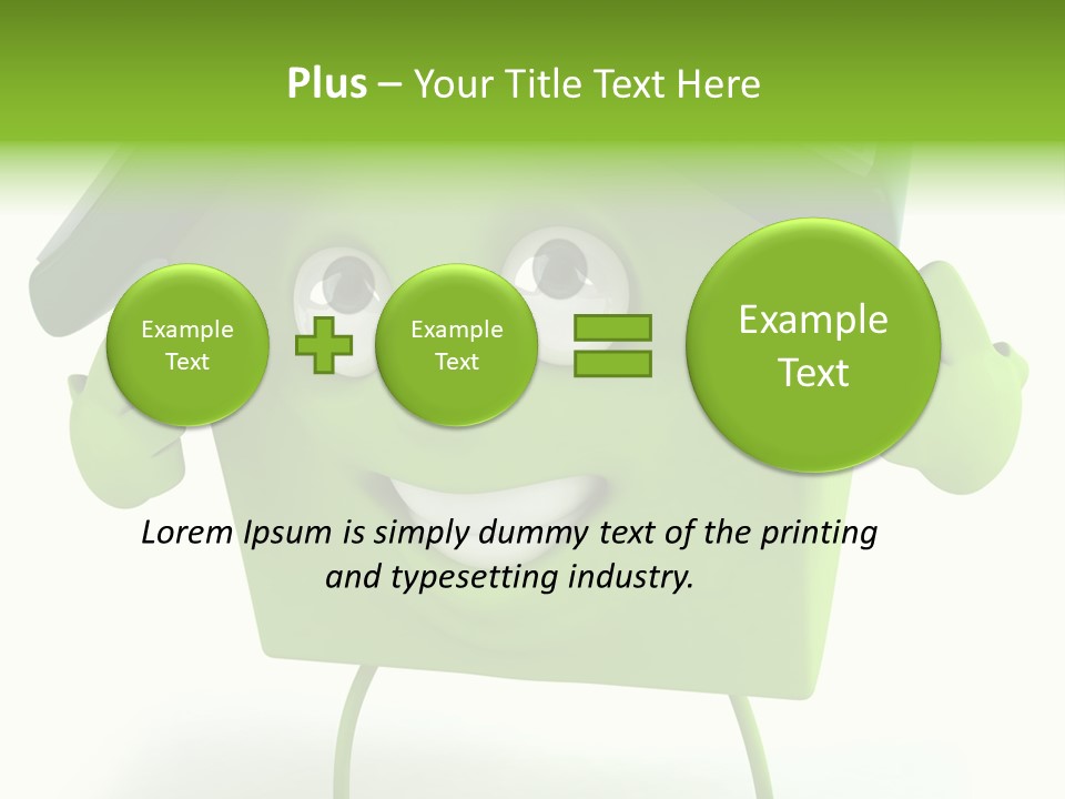 A Green House With A Solar Panel On Top Of It PowerPoint Template