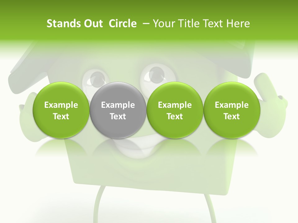 A Green House With A Solar Panel On Top Of It PowerPoint Template