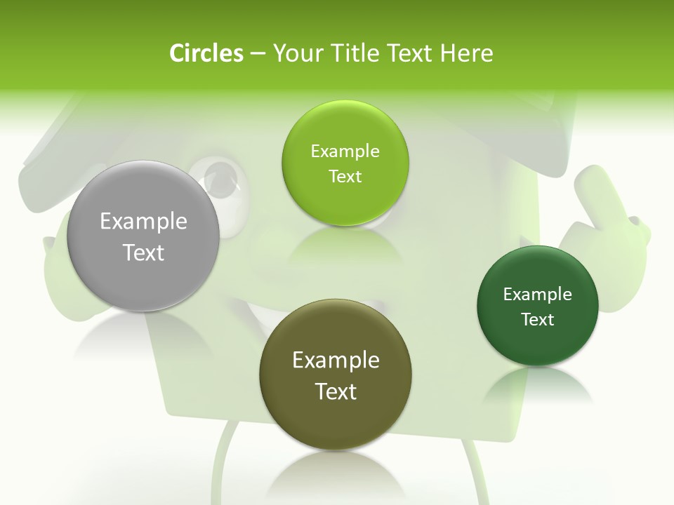 A Green House With A Solar Panel On Top Of It PowerPoint Template
