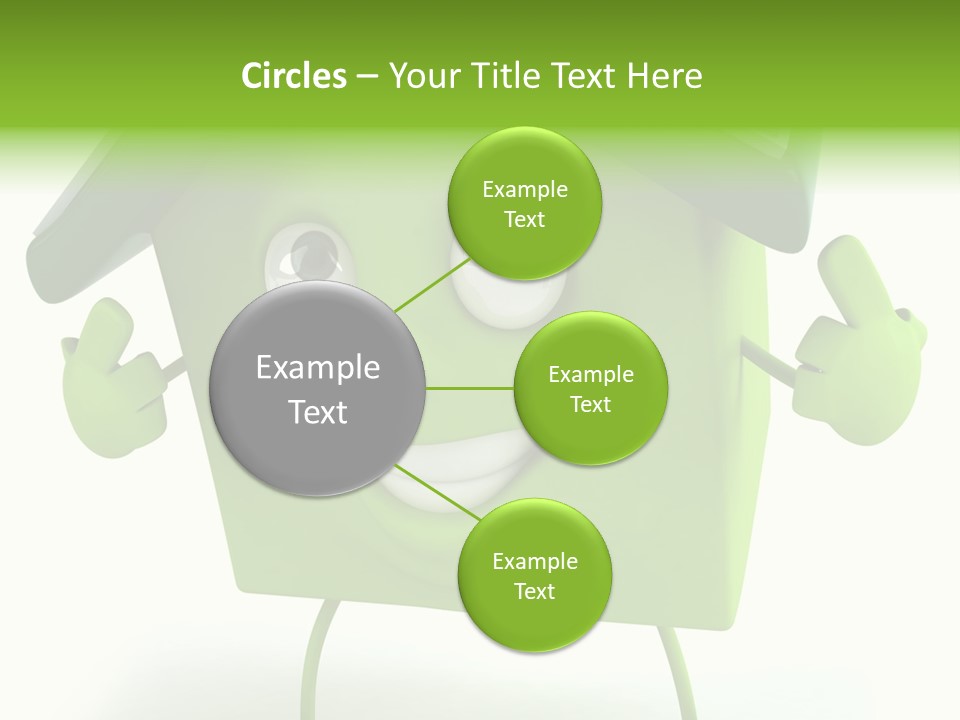 A Green House With A Solar Panel On Top Of It PowerPoint Template