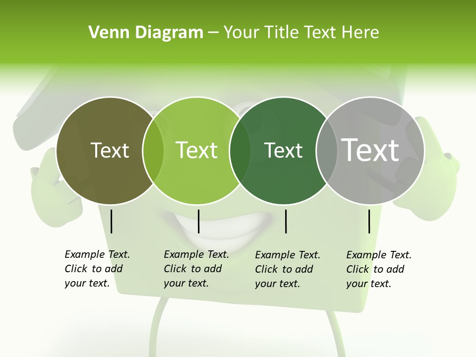 A Green House With A Solar Panel On Top Of It PowerPoint Template