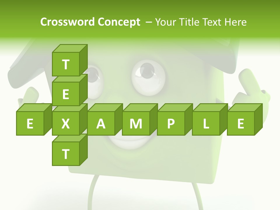 A Green House With A Solar Panel On Top Of It PowerPoint Template