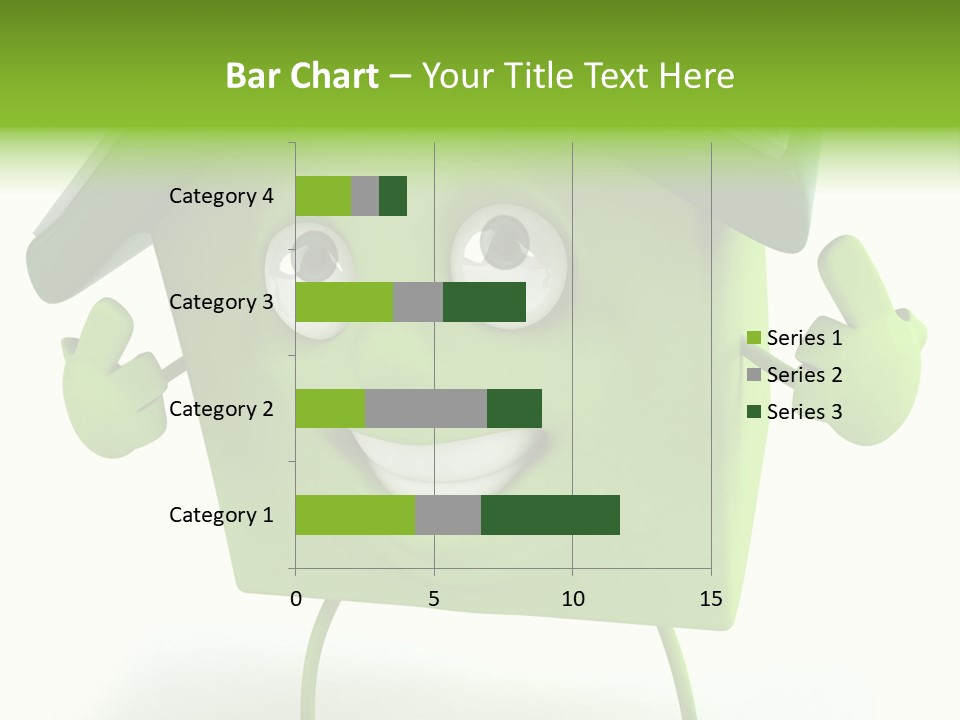 A Green House With A Solar Panel On Top Of It PowerPoint Template