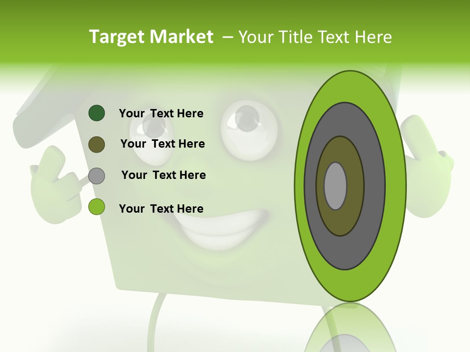 A Green House With A Solar Panel On Top Of It PowerPoint Template