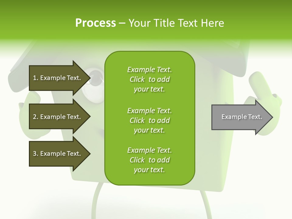 A Green House With A Solar Panel On Top Of It PowerPoint Template