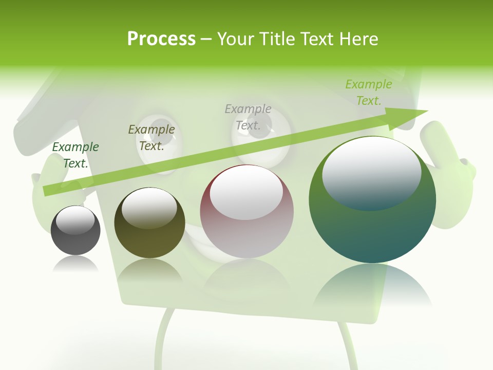 A Green House With A Solar Panel On Top Of It PowerPoint Template