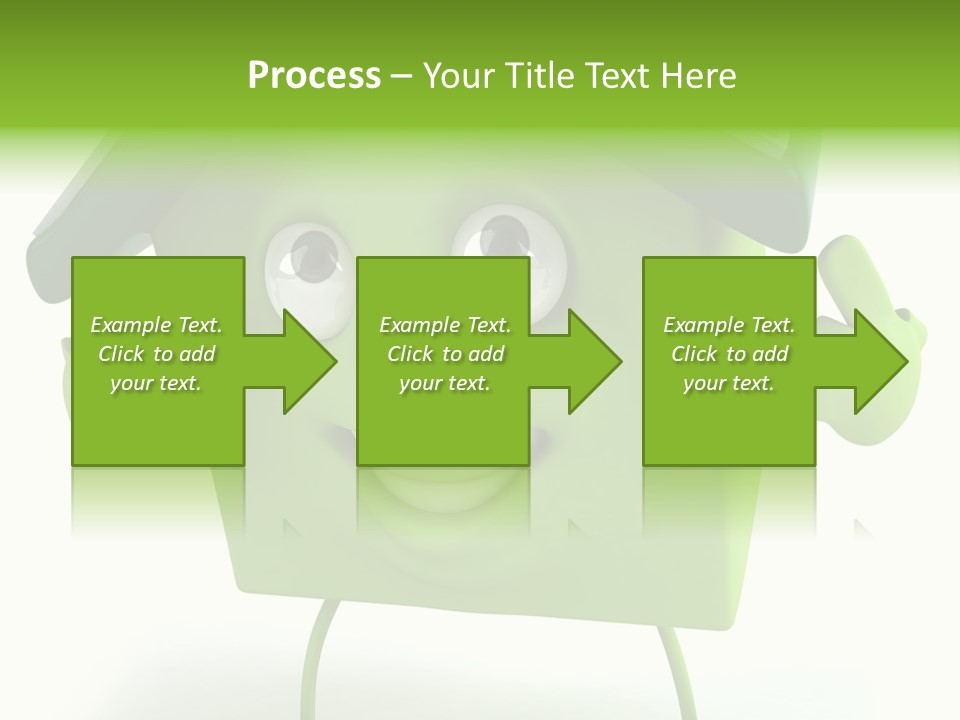 A Green House With A Solar Panel On Top Of It PowerPoint Template