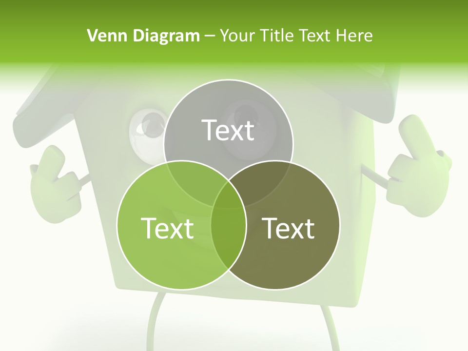 A Green House With A Solar Panel On Top Of It PowerPoint Template