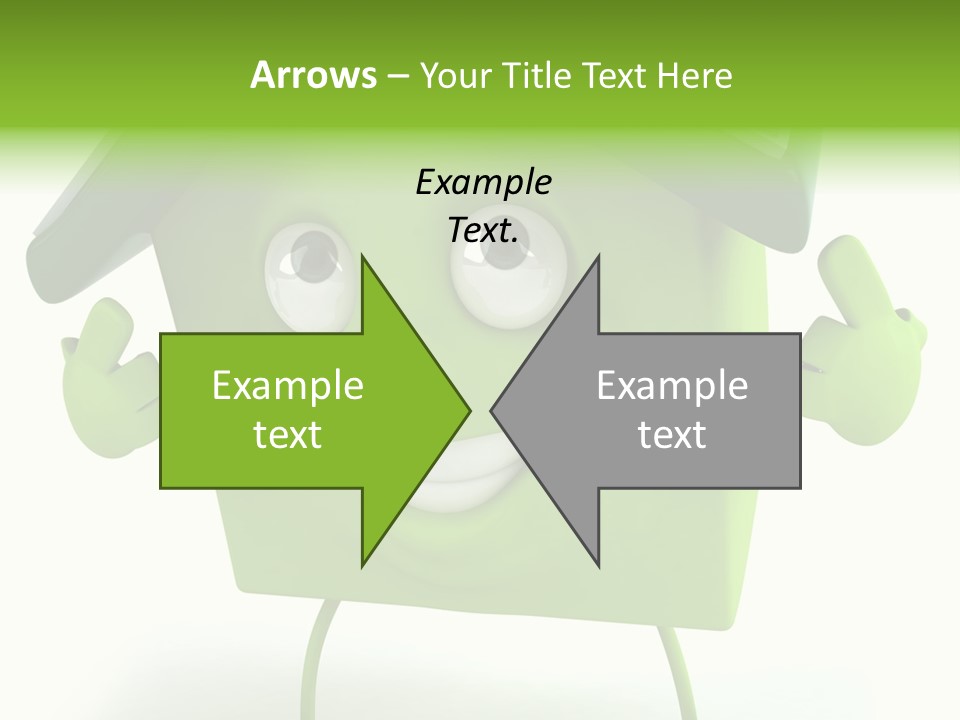 A Green House With A Solar Panel On Top Of It PowerPoint Template
