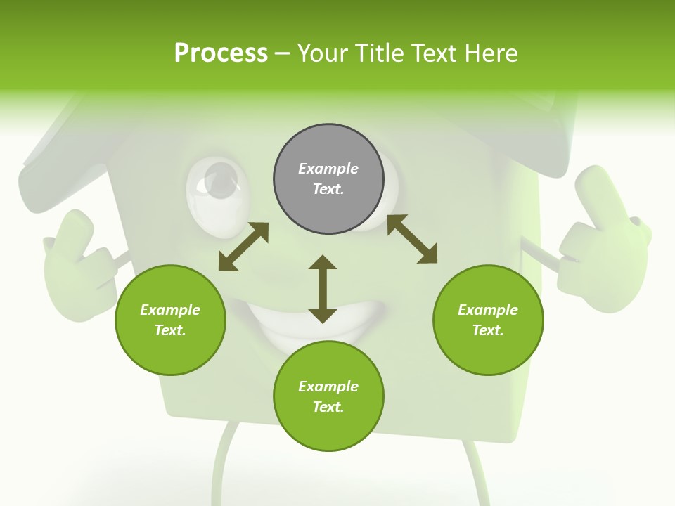 A Green House With A Solar Panel On Top Of It PowerPoint Template