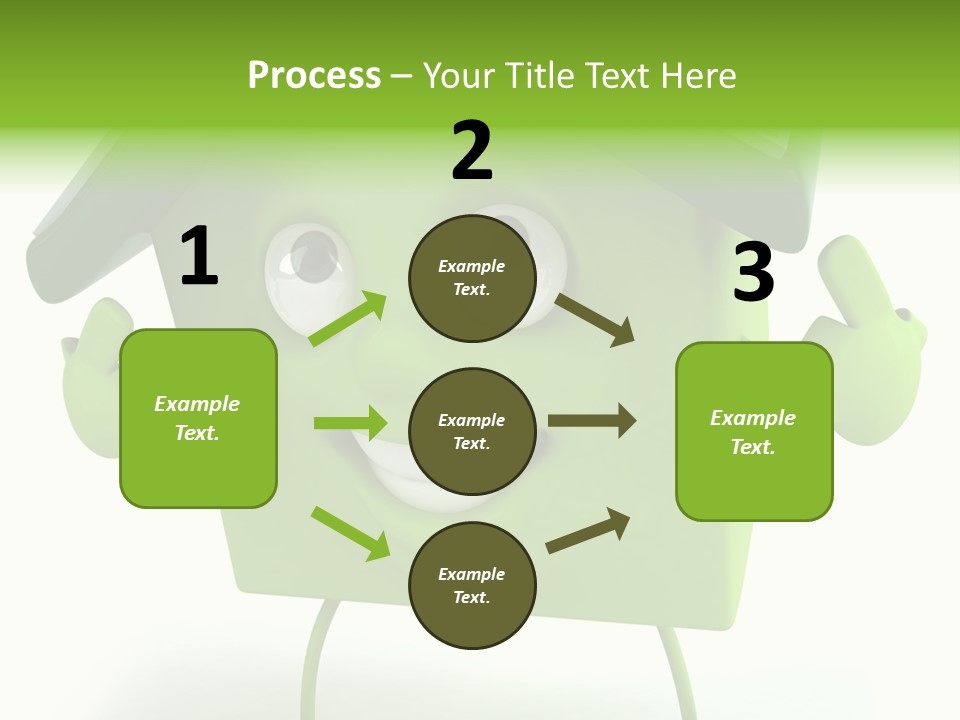 A Green House With A Solar Panel On Top Of It PowerPoint Template