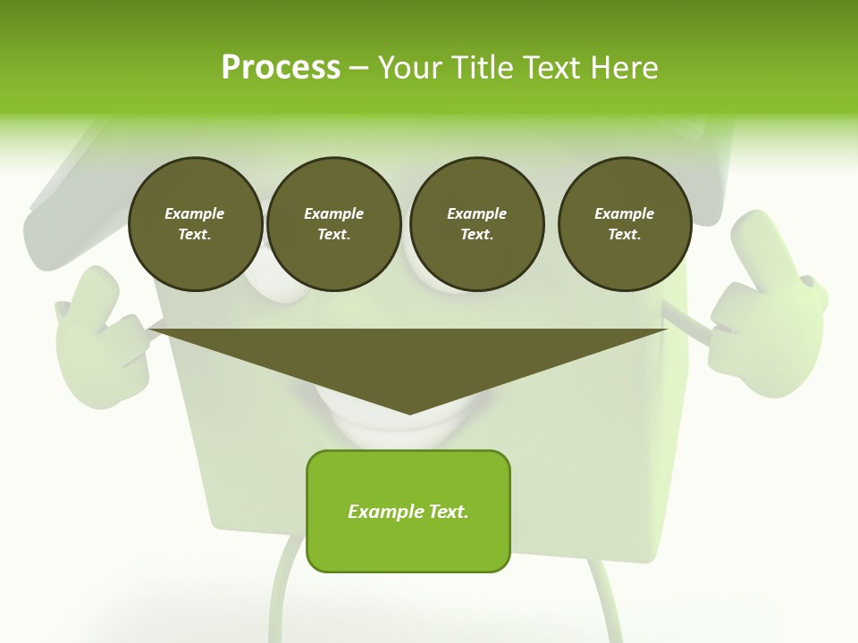 A Green House With A Solar Panel On Top Of It PowerPoint Template
