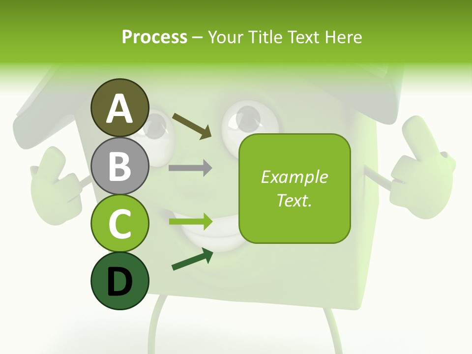 A Green House With A Solar Panel On Top Of It PowerPoint Template