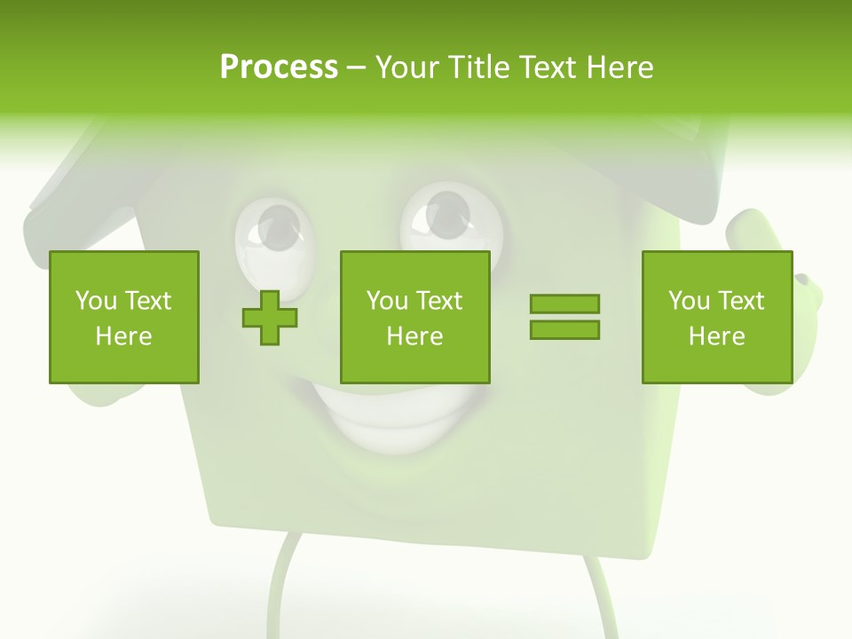 A Green House With A Solar Panel On Top Of It PowerPoint Template