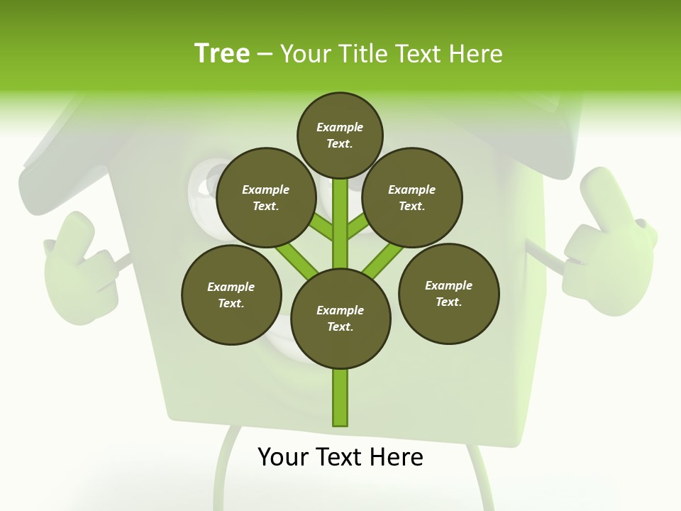 A Green House With A Solar Panel On Top Of It PowerPoint Template