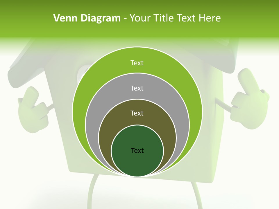 A Green House With A Solar Panel On Top Of It PowerPoint Template