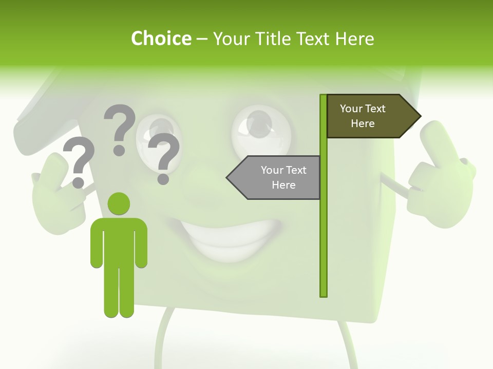 A Green House With A Solar Panel On Top Of It PowerPoint Template