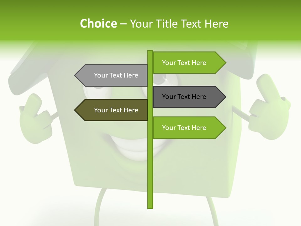 A Green House With A Solar Panel On Top Of It PowerPoint Template