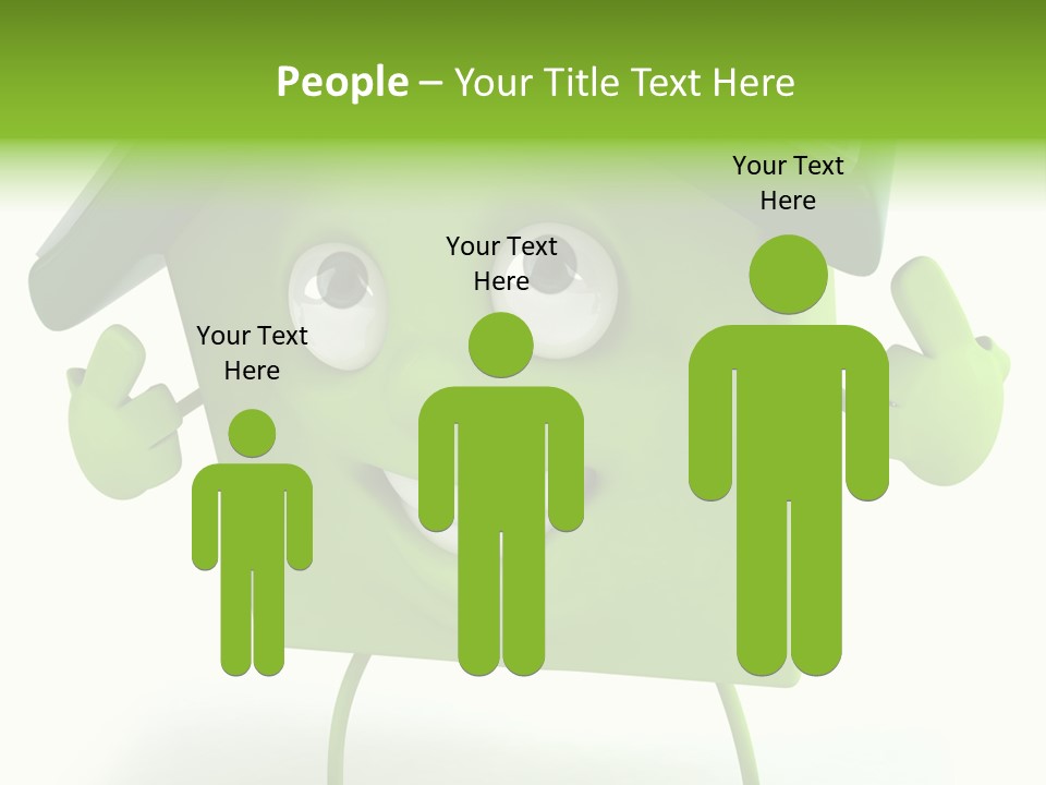 A Green House With A Solar Panel On Top Of It PowerPoint Template