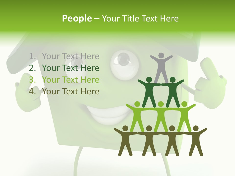 A Green House With A Solar Panel On Top Of It PowerPoint Template